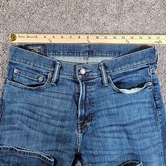 Abercrombie Fitch Rustin Athletic Skinny Jeans Mens 32x32 Stretch Blue Denim - Picture 6 of 8